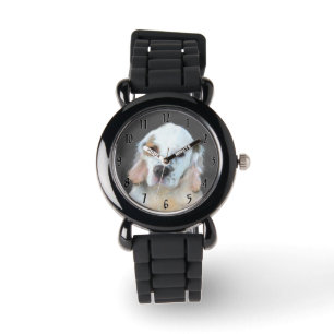 Reloj De Pulsera Pintura de Cachorro Español - Arte Perro Original