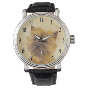 Reloj De Pulsera Pintura de Cairn Terrier - Arte Perro Original.