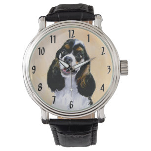 Reloj De Pulsera Pintura de Cocker Spaniel (Parti) - Arte Perro Ori