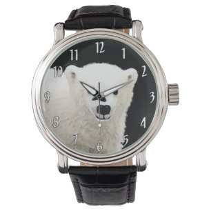 Reloj De Pulsera Pintura de cubo de oso polar - Arte original de vi