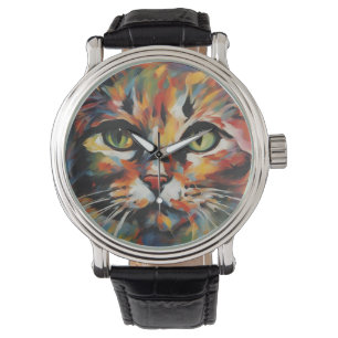 Reloj De Pulsera Pintura de gato