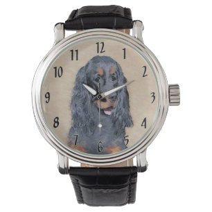Reloj De Pulsera Pintura de Gordon Setter - Arte de perro original