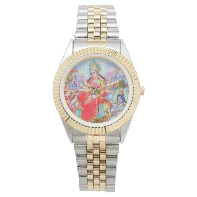 Reloj De Pulsera Pintura de la diosa radiante Durga Ji (Anverso)