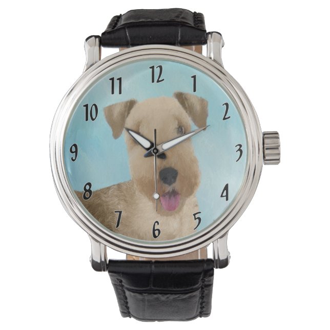 Reloj De Pulsera Pintura de Lakeland Terrier - Arte de Perro Origin (Anverso)