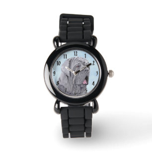 Reloj De Pulsera Pintura de Mastín Napolitano - Arte Original de Pe
