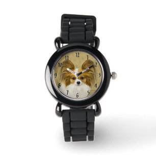Reloj De Pulsera Pintura de Papillon (Hound Tri) - Arte de Perro Or