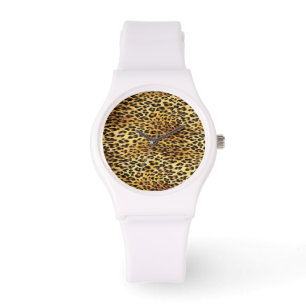 Reloj De Pulsera Pintura de patrón de camuflaje de puntos leopardo
