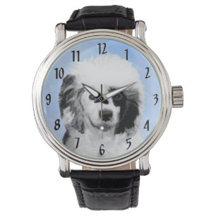 Reloj De Pulsera Pintura de perro de agua portuguesa - Arte origina