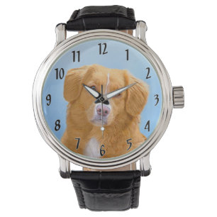 Reloj De Pulsera Pintura de perro de la recuperación del pato de Nu
