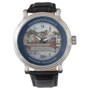 Reloj De Pulsera Pintura de Portsmouth Harbour New Hampshire