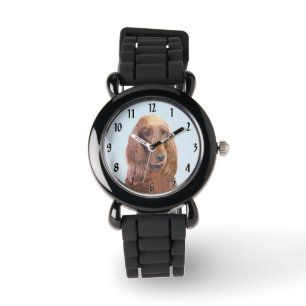 Reloj De Pulsera Pintura de Setter Irlandés - Arte Original de Perr