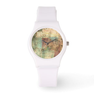 Reloj De Pulsera Pintura de tono de la Tierra con superficie rota