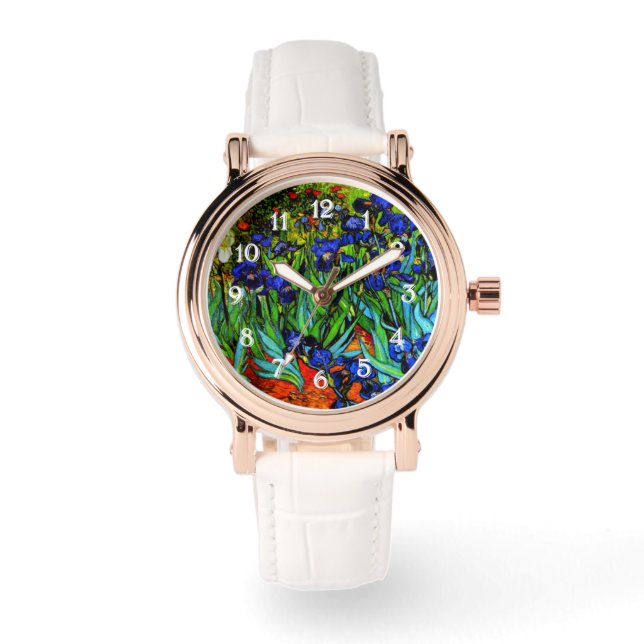 Reloj De Pulsera Pintura de Van Gogh, Irises, (Anverso)