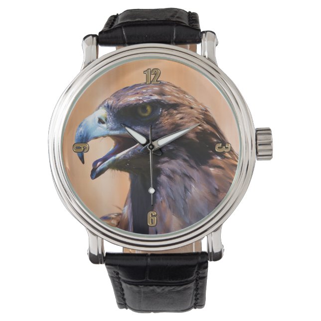 Reloj De Pulsera Pintura de vida salvaje del águila calva (Anverso)