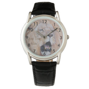 Reloj De Pulsera pintura de vida salvaje realista de un gran gato e