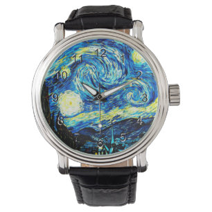 Reloj De Pulsera Pintura de Vincent van Gogh, Noche Starry