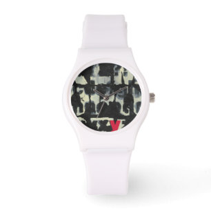 Reloj De Pulsera Pintura del alfabeto del normando Wyatt