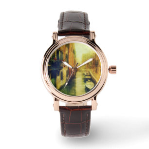 Reloj De Pulsera Pintura del Canal de Venecia Balcony