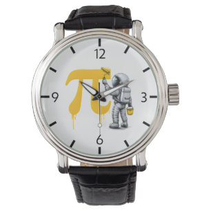 Reloj De Pulsera Pintura genial del astronauta símbolo Pi Día Pi