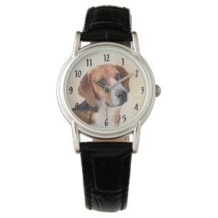 Reloj De Pulsera Pintura Harrier - Arte Perro Original Cuto