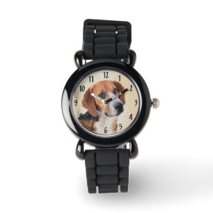 Reloj De Pulsera Pintura Harrier - Arte Perro Original Cuto