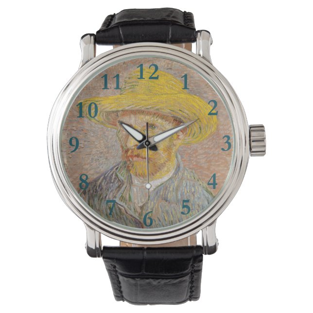 Reloj De Pulsera Pintura impresionista del autorretrato de Vincent  (Anverso)