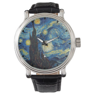 Reloj De Pulsera Pintura nocturna Vincent Van Gogh Starry