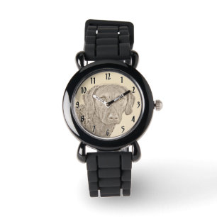Reloj De Pulsera Pintura original de Retriever de la Bahía de Chesa