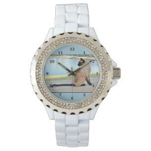 Reloj De Pulsera Pintura pacífica del gato siamés