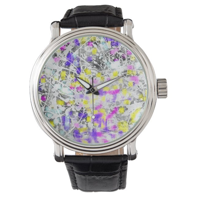 Reloj De Pulsera pintura salpicadura y goteo (Anverso)