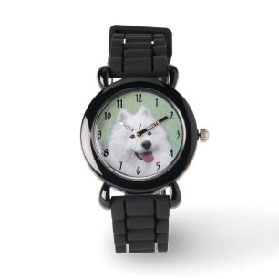 Reloj De Pulsera Pintura Samoyed - Arte Perro Original Cuto