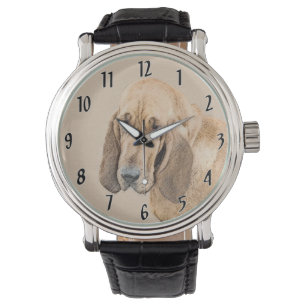 Reloj De Pulsera Pintura Sangrienta - Arte Perro Original.