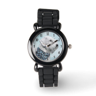 Reloj De Pulsera Pintura Sealyham Terrier - Arte Perro Original.