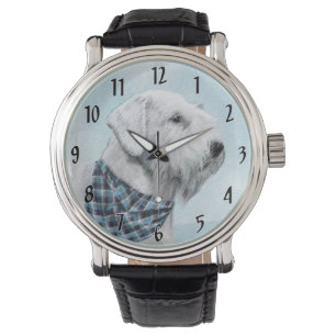 Reloj De Pulsera Pintura Sealyham Terrier - Arte Perro Original.