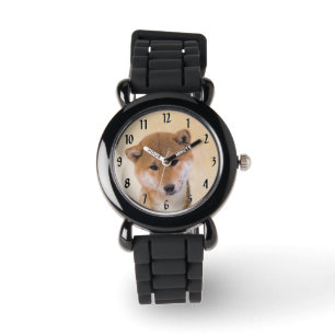 Reloj De Pulsera Pintura Shiba Inu (roja) - Arte Perro Original