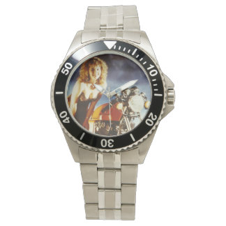 Reloj De Pulsera Pinup Chica y motocicleta