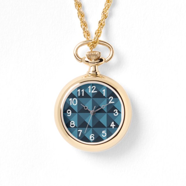 Reloj De Pulsera Pirámides azules oscuras (Anverso)