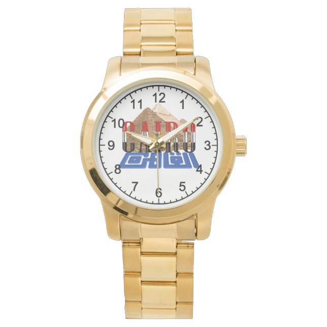 Reloj De Pulsera Pirámides de El Cairo Egipto (Anverso)
