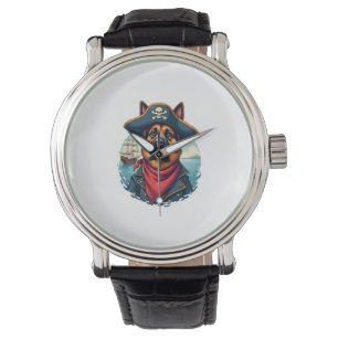 Reloj De Pulsera Pirata de perro pastor alemán