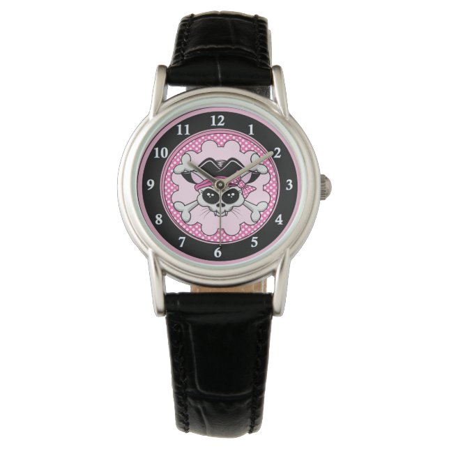 Reloj De Pulsera Pirate Princess Kitty Skull (Anverso)