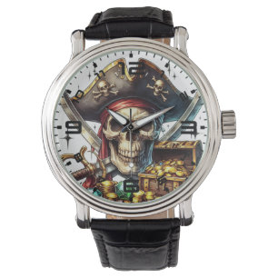 Reloj De Pulsera Pirate Skull Watch