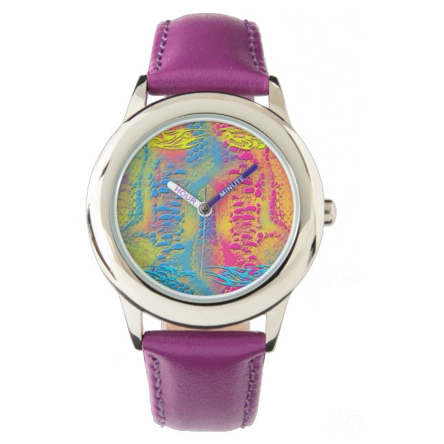 Reloj De Pulsera PIRÓN - fractal decorativo moderno - (Anverso)