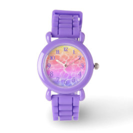 Reloj De Pulsera Piscina arco iris Foto Números de salpicaduras púr