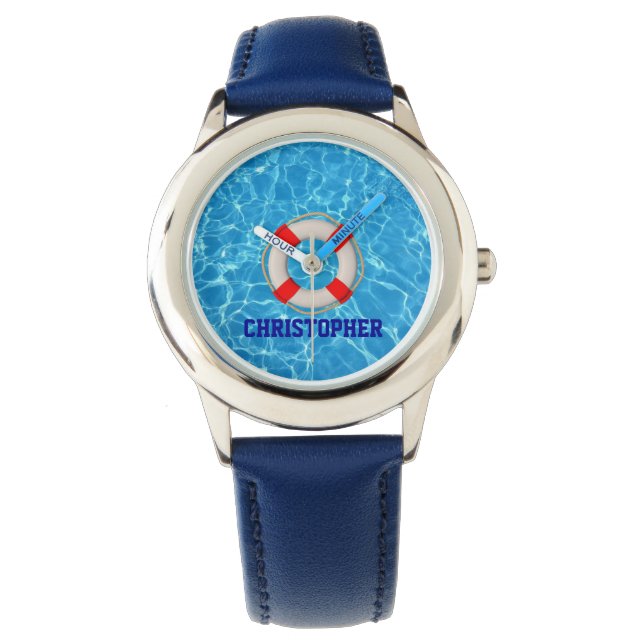 Reloj De Pulsera Piscina de entrenador de natación LIfesaver (Anverso)