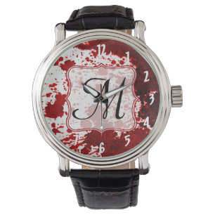 Reloj De Pulsera Piscina de goteo de sangre de vampiros Crimson Red