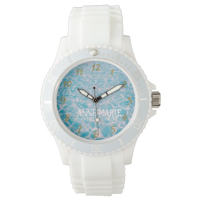 Reloj De Pulsera Piscina de verano sunita acuática personalizada (Anverso)