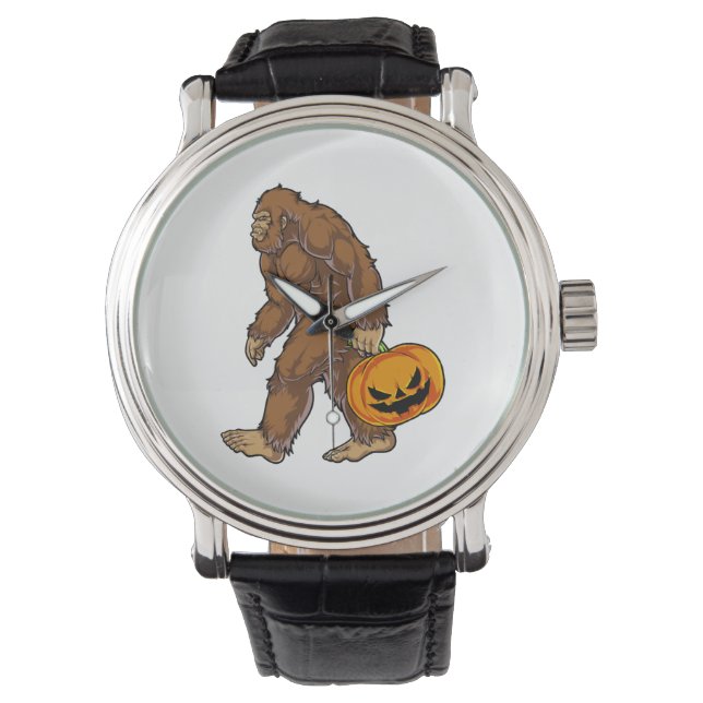 Reloj De Pulsera Pisos delanteros Sasquatch con camiseta de calabaz (Anverso)