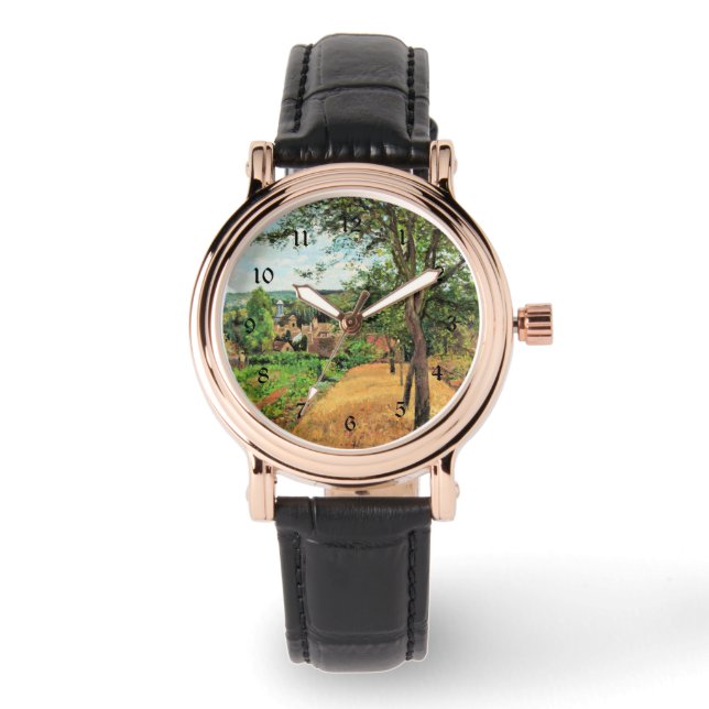 Reloj De Pulsera Pissarro - huertos de Louveciennes, arte fino, (Anverso)