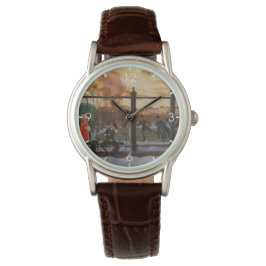 Reloj De Pulsera Pista de hielo en invierno (por Konstantin Somov)