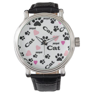Reloj De Pulsera Pista de pista de peaje para gato animal Pin blanc